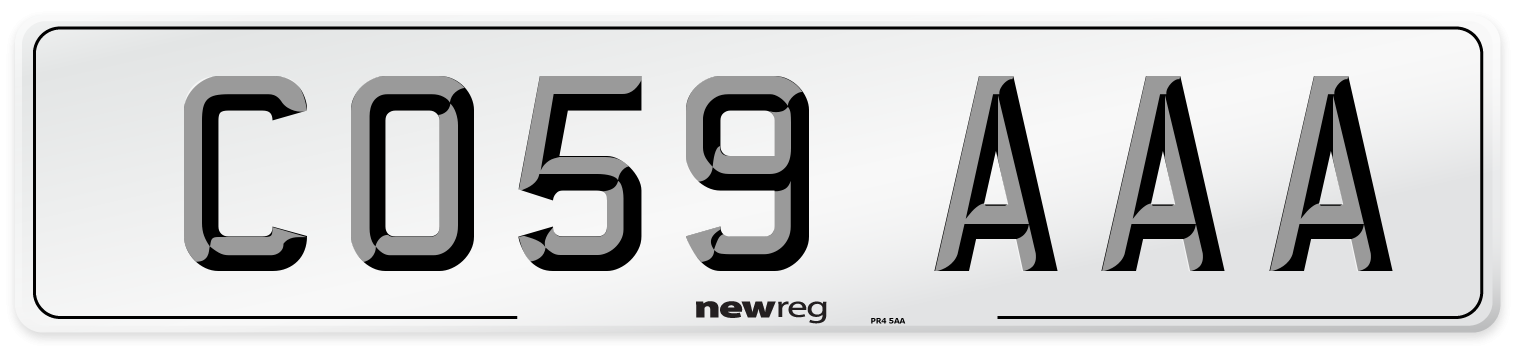 CO59 AAA Number Plate from New Reg